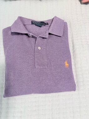 Ralph Lauren Lavender Polo with Yellow Pony Embroidery